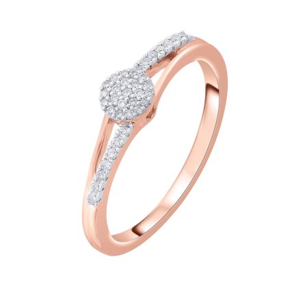 Dazzling Rose Gold Finger Ring
