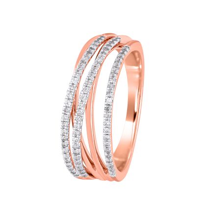 Dazzling Diamond Spiral Finger Ring