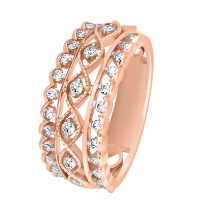 Crown Design Diamond Finger Ring