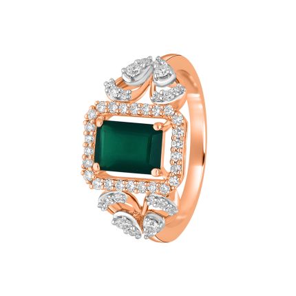 Exquisite Rose Gold and Diamond Finger Ring
