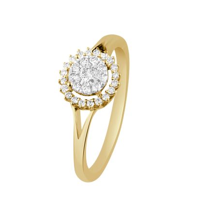 18KT Rose Gold Diamond Finger Ring