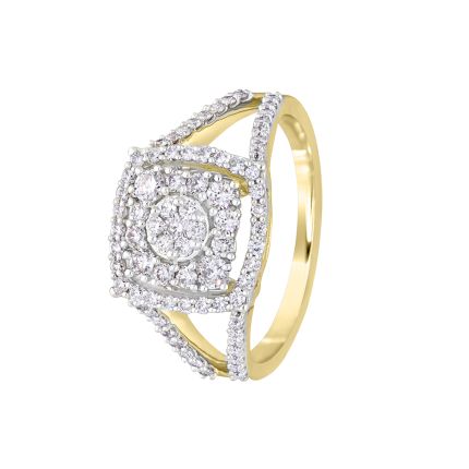 Square Design Diamond Ring