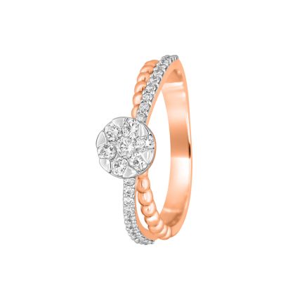 Beautiful Diamond Ring in 14KT Rose Gold