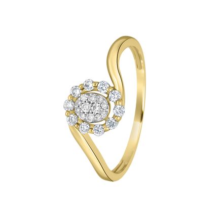 14KT Rose Gold and Diamond Ring