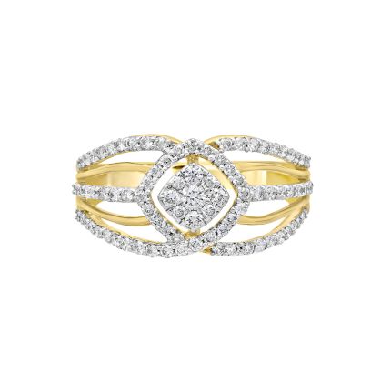 Stunning Yellow Gold and Diamond Ring