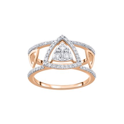 Brilliant Diamond and Rose Gold Green Desired Ring