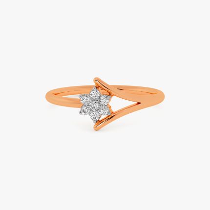 Floral Diamond 14KT Rose Gold Ring