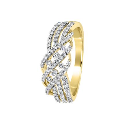 Dazzling 14KT Yellow Gold Diamond Ring
