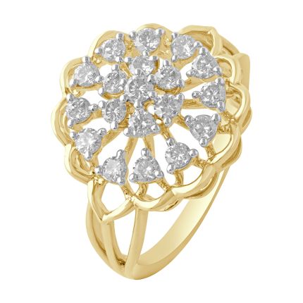 Flower Burst Diamond Ring