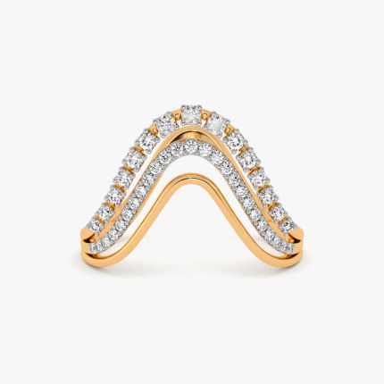 18KT Yellow Gold Diamond Finger Ring