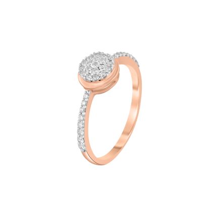Clustered Round Diamond Finger Ring