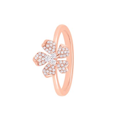 Cherished Floral Diamond Finger Ring