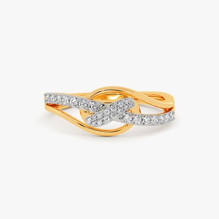 Enigmatic Swirl Design Diamond Finger Ring