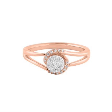 Statesque Diamond and Rose Gold Finger Ring