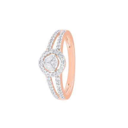 Subtle Rose Gold And Diamond Ring