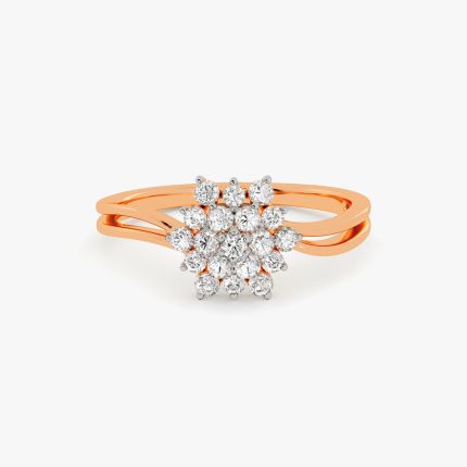 Rose Pathway Floral Womens Ring