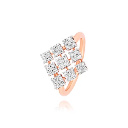 Grandeur Geometric Rose Gold Ring
