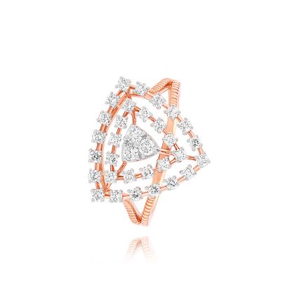 Regal Bloom Geometric Ring