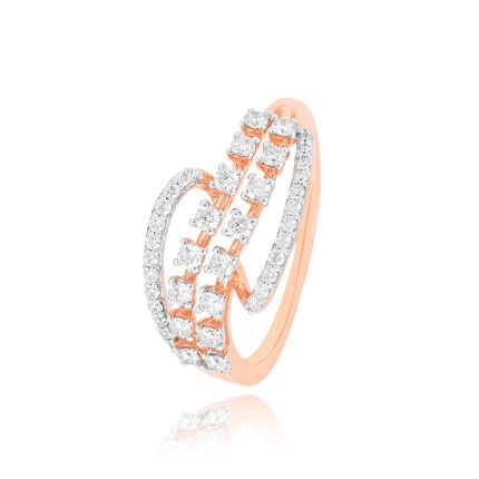 18KT Rose Gold Floral Women Ring