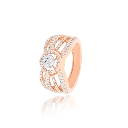 Elegant Cluster Diamond Cocktail Ring