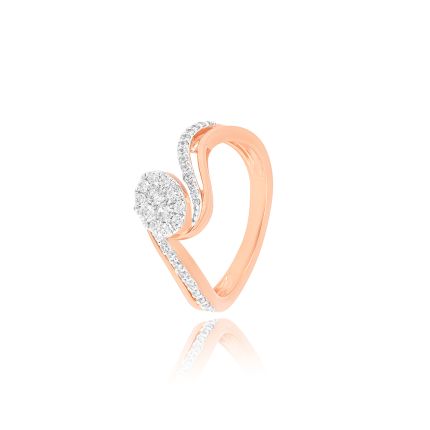 Whispering Wave Diamond Ring