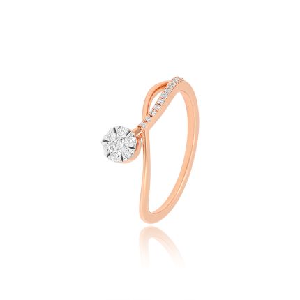 Twirling Cluster Diamond Ring