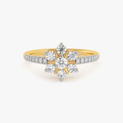 Celestial Charm Yellow Gold Diamond Ring