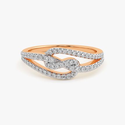 Timeless Knot Rose Gold Diamond Ring