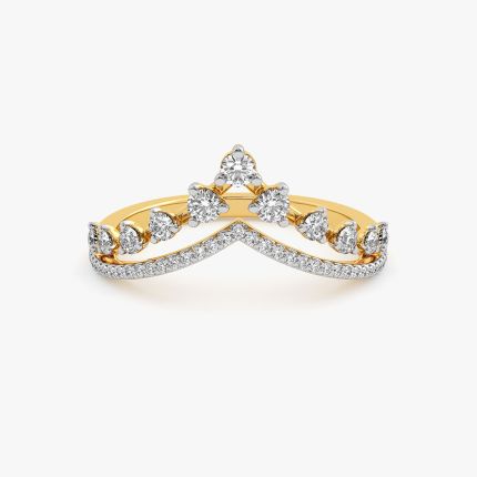 Minimal and Sleek Yellow Gold Diamond Ring