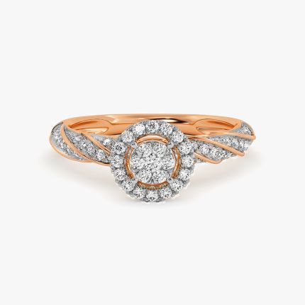 Geometric Statement Yellow Gold Diamond Ring