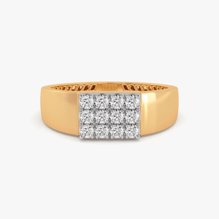 Elegance 14Kt Yellow Gold Diamond Ring for Men