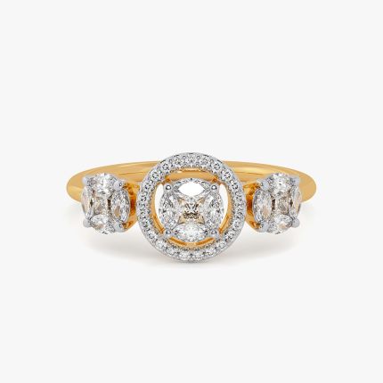 Radiance Geometric Yellow Diamond Ring
