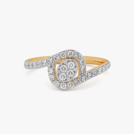 Elegance Swirl Yellow Diamond Ring