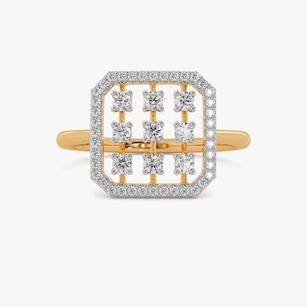 Harmony Geometric Yellow Diamond Ring