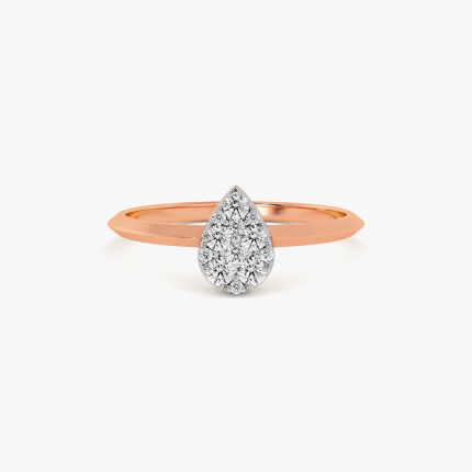 Intricate Floral 14Kt Rose Gold Diamond Ring