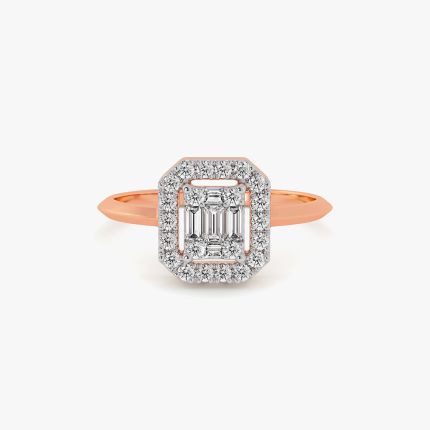 Floral Grace 14Kt Yellow Gold Diamond Ring