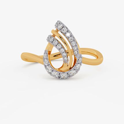 Charm Drop Yellow Diamond Ring