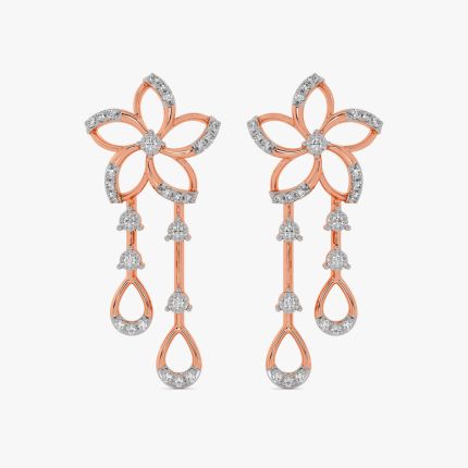 Eyecatching Rose Gold Astra Earrings