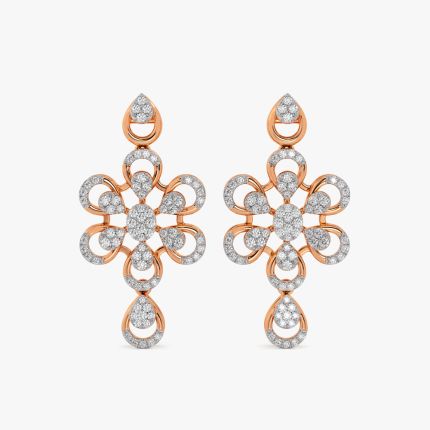Sparkling Earrings in Diamonds