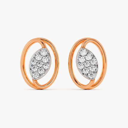 Timeless Geometric Diamond Rose Earring