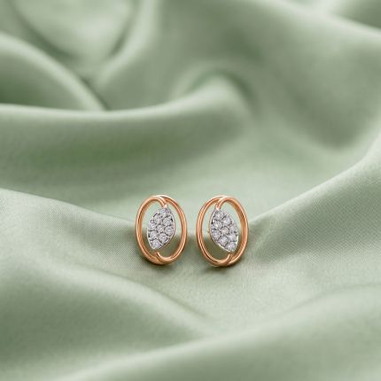 Timeless Geometric Diamond Rose Earring