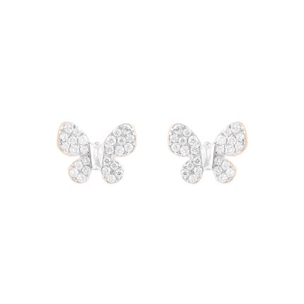 Radiant Butterfly Diamond Rose Earring
