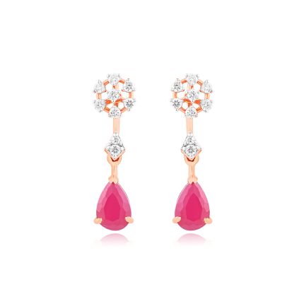 Exquisite Floral Diamond Rose Earring