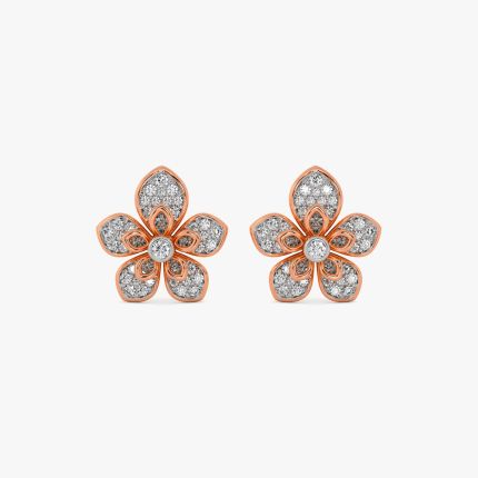 Eclectic Floral Diamond Studs
