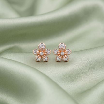 Eclectic Floral Diamond Studs
