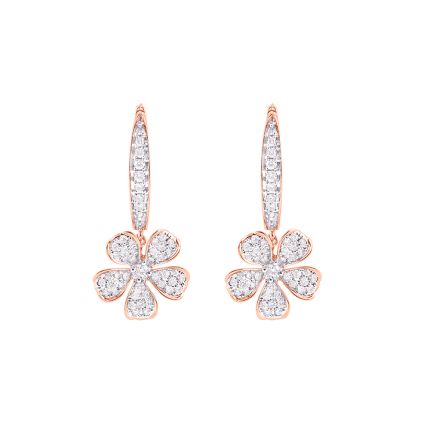 Stunning Floral Diamond Earring