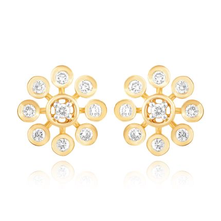 Floral Royal Diamond Earrings