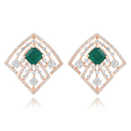 Radiant Elegance Diamond Stud Earrings