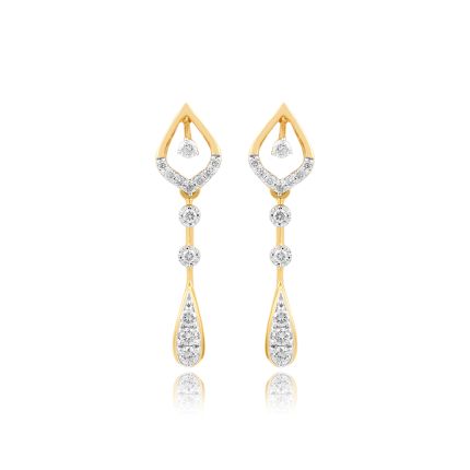 Radiant 14KT Yellow Gold Diamond Stud Earrings