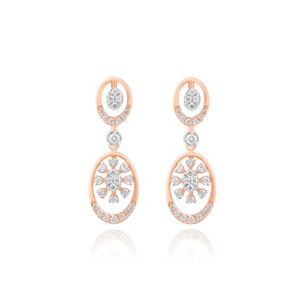 Radiant Flower Diamond Earrings